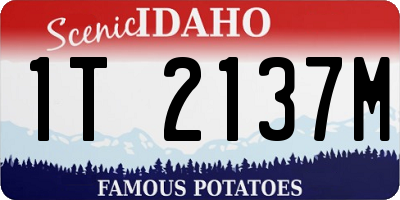 ID license plate 1T2137M