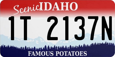 ID license plate 1T2137N