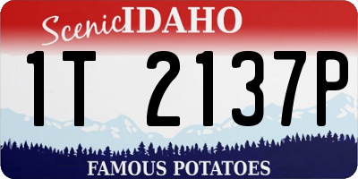 ID license plate 1T2137P