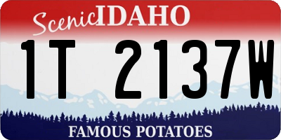 ID license plate 1T2137W