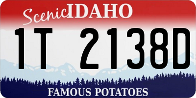 ID license plate 1T2138D