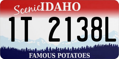 ID license plate 1T2138L