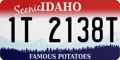 ID license plate 1T2138T