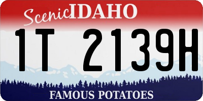 ID license plate 1T2139H