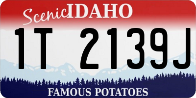 ID license plate 1T2139J