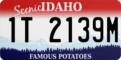 ID license plate 1T2139M