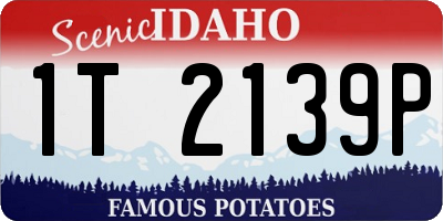 ID license plate 1T2139P