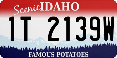 ID license plate 1T2139W