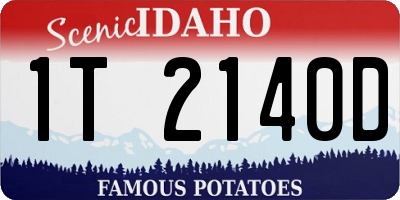 ID license plate 1T2140D