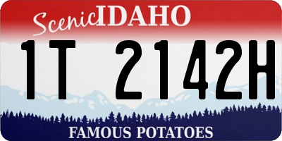 ID license plate 1T2142H