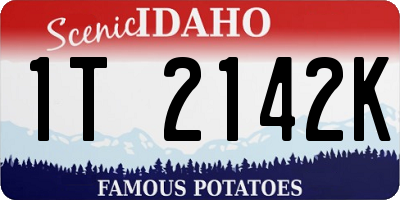 ID license plate 1T2142K