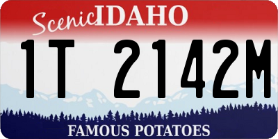 ID license plate 1T2142M