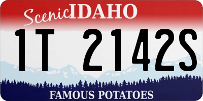 ID license plate 1T2142S