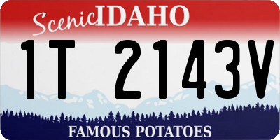 ID license plate 1T2143V