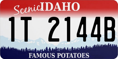 ID license plate 1T2144B