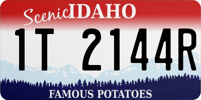ID license plate 1T2144R