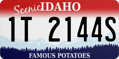 ID license plate 1T2144S