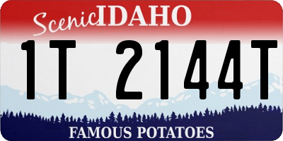 ID license plate 1T2144T