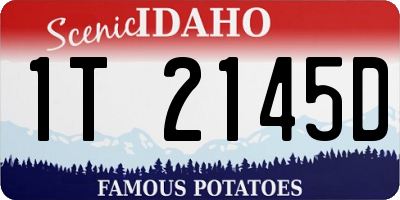 ID license plate 1T2145D