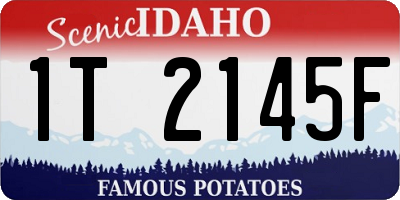 ID license plate 1T2145F