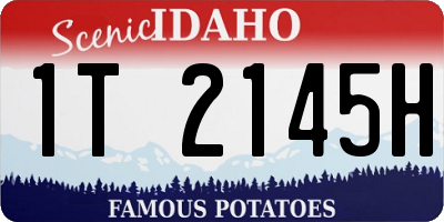 ID license plate 1T2145H