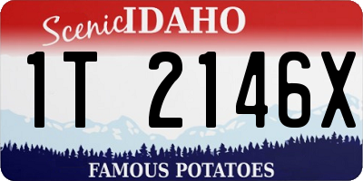 ID license plate 1T2146X