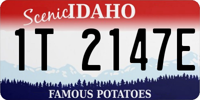 ID license plate 1T2147E