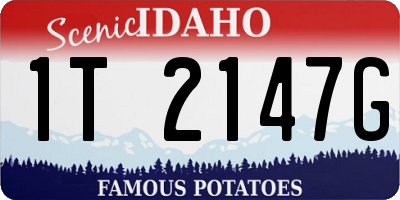 ID license plate 1T2147G