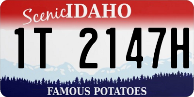 ID license plate 1T2147H