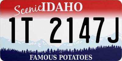 ID license plate 1T2147J