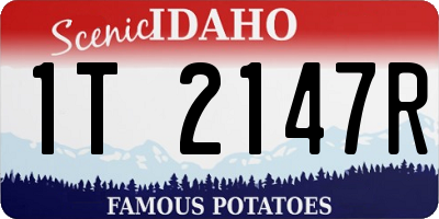 ID license plate 1T2147R