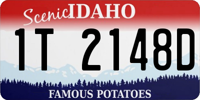 ID license plate 1T2148D