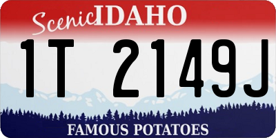 ID license plate 1T2149J