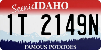 ID license plate 1T2149N
