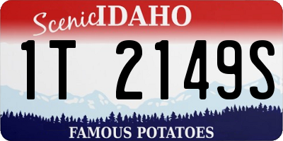 ID license plate 1T2149S