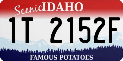 ID license plate 1T2152F