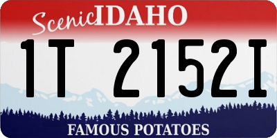 ID license plate 1T2152I