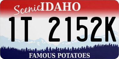ID license plate 1T2152K