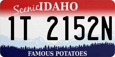 ID license plate 1T2152N