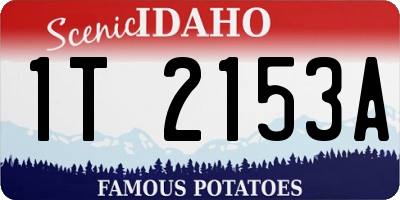 ID license plate 1T2153A
