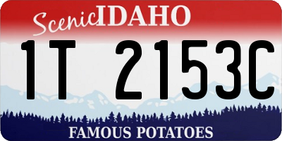 ID license plate 1T2153C
