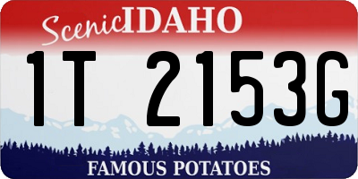 ID license plate 1T2153G