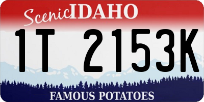 ID license plate 1T2153K