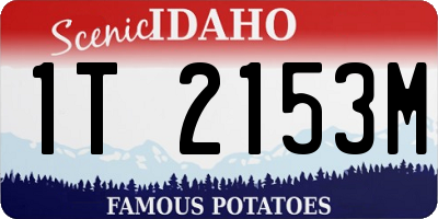 ID license plate 1T2153M