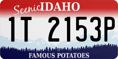 ID license plate 1T2153P
