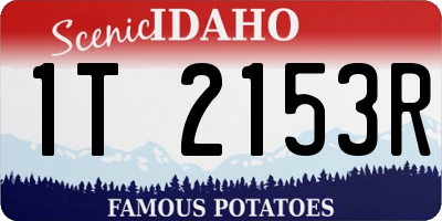 ID license plate 1T2153R