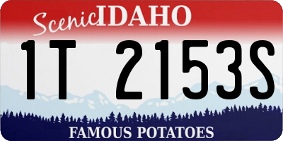 ID license plate 1T2153S