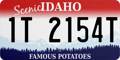ID license plate 1T2154T