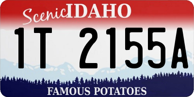 ID license plate 1T2155A