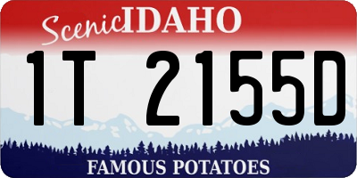 ID license plate 1T2155D